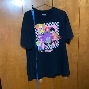 Cartoon Network Black Short Sleeve Tee Vibrant Graphic Design POWERPUFF GIRLS